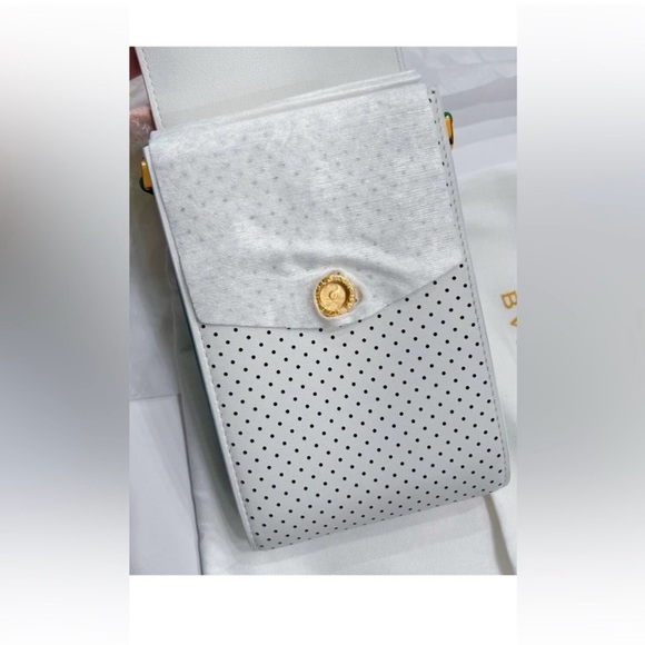 Bulgari Perforated White and Green Mini Bag - Picture 2 of 16